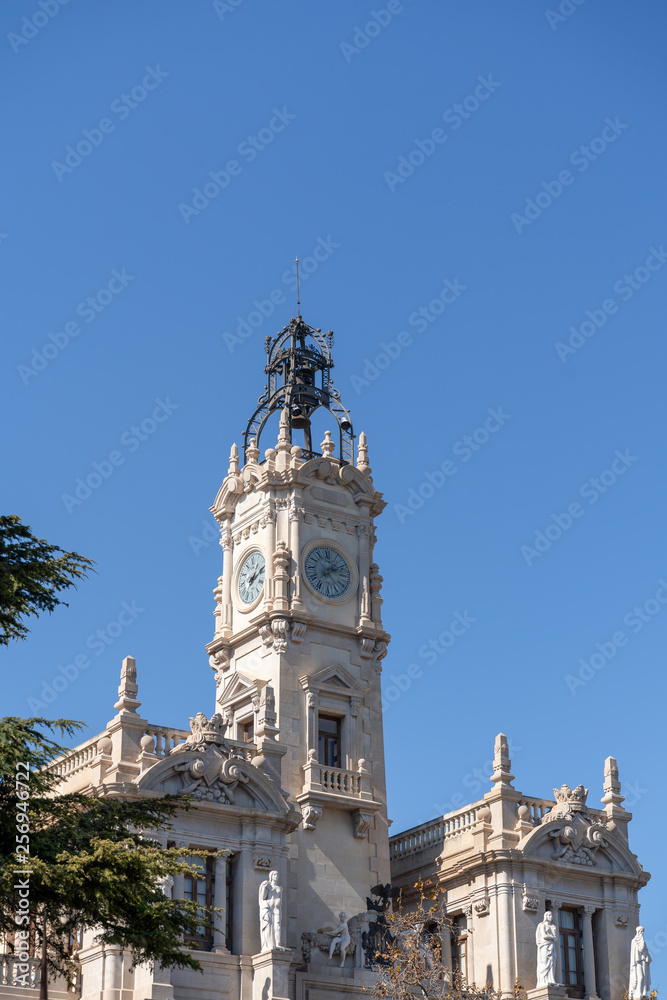 VALENCIA, SPAIN - FEBRUARY 27 : Valencia City Hall  building in Valencia Spain on February 27, 2019