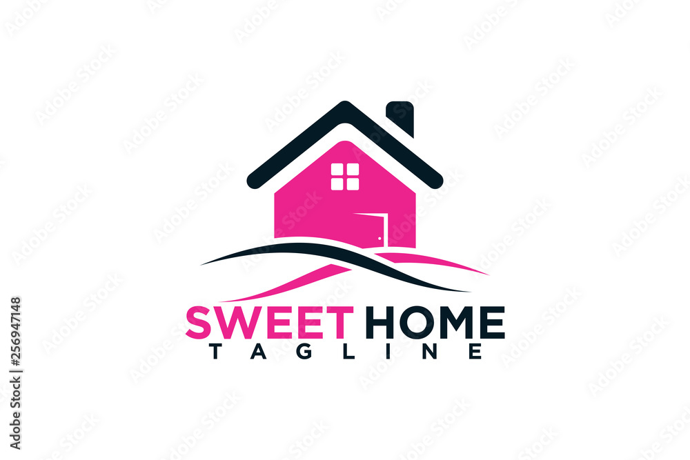 sweet home logo design template