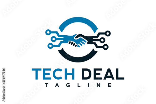tech deal logo design template element
