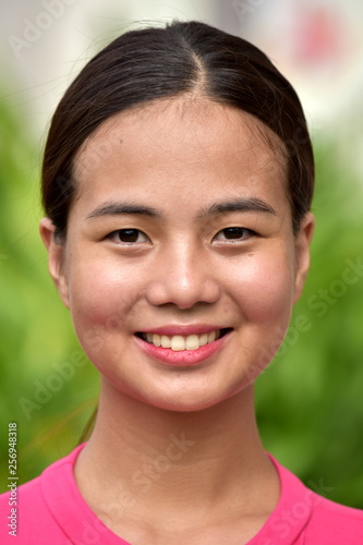 Beautiful Filipina Female Smiling