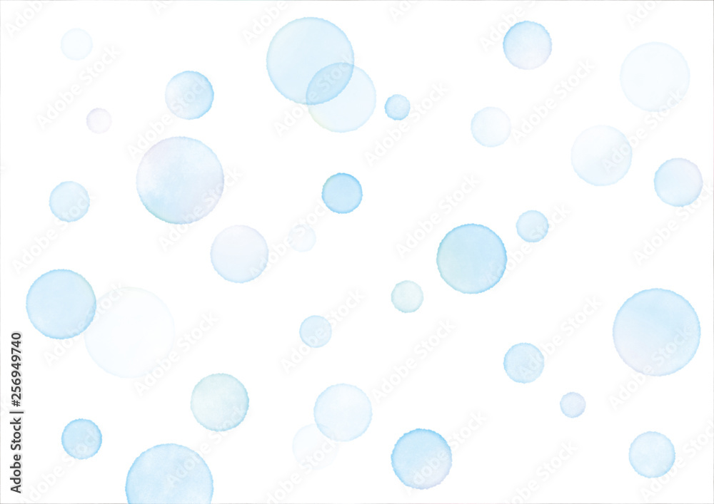 水彩 水玉 泡 背景 テクスチャ にじみ 青 Stock Illustration Adobe Stock