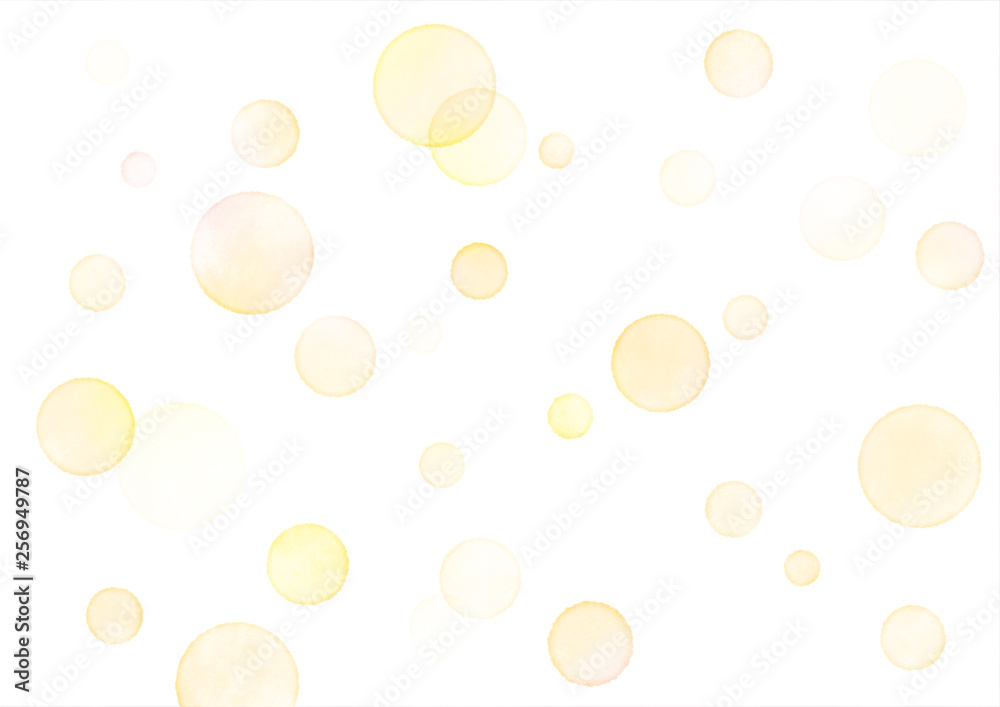水彩 水玉 泡 背景 テクスチャ にじみ 黄 Stock イラスト Adobe Stock