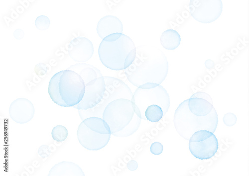 水彩 水玉 泡 背景 テクスチャ にじみ 青