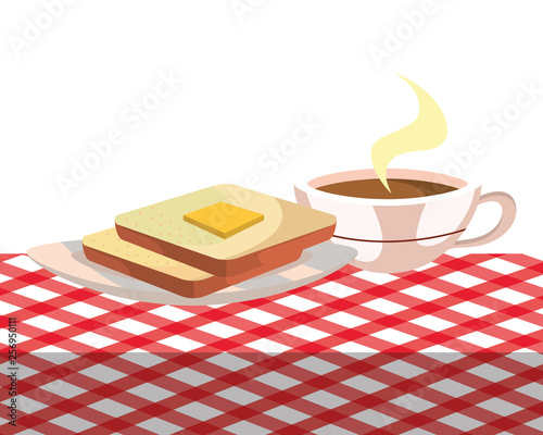 delicious tasty breakfast cartoon