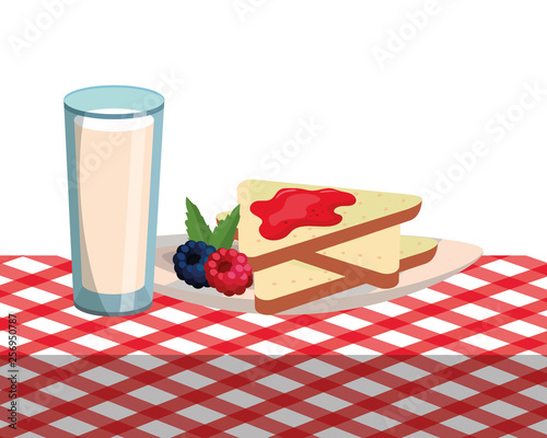 delicious tasty breakfast cartoon