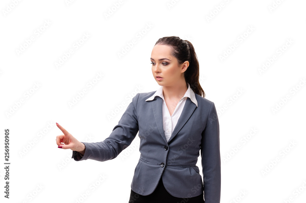 Young businesswoman isolated on white background Young businesswoman isolated on white background