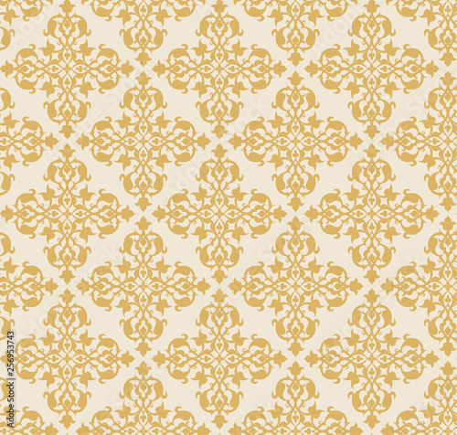 seamless pattern with flowers and leaves