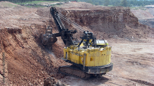 Shovel mining dirt