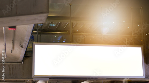 blank advertising billboard at airport. © Anusorn