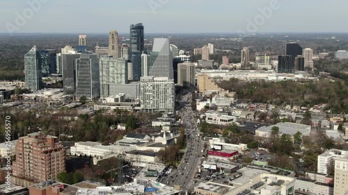 Aerial of Buckhead, Atlanta, Georgia photo