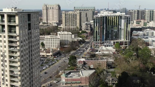 Aerial of Buckhead, Atlanta, Georgia photo