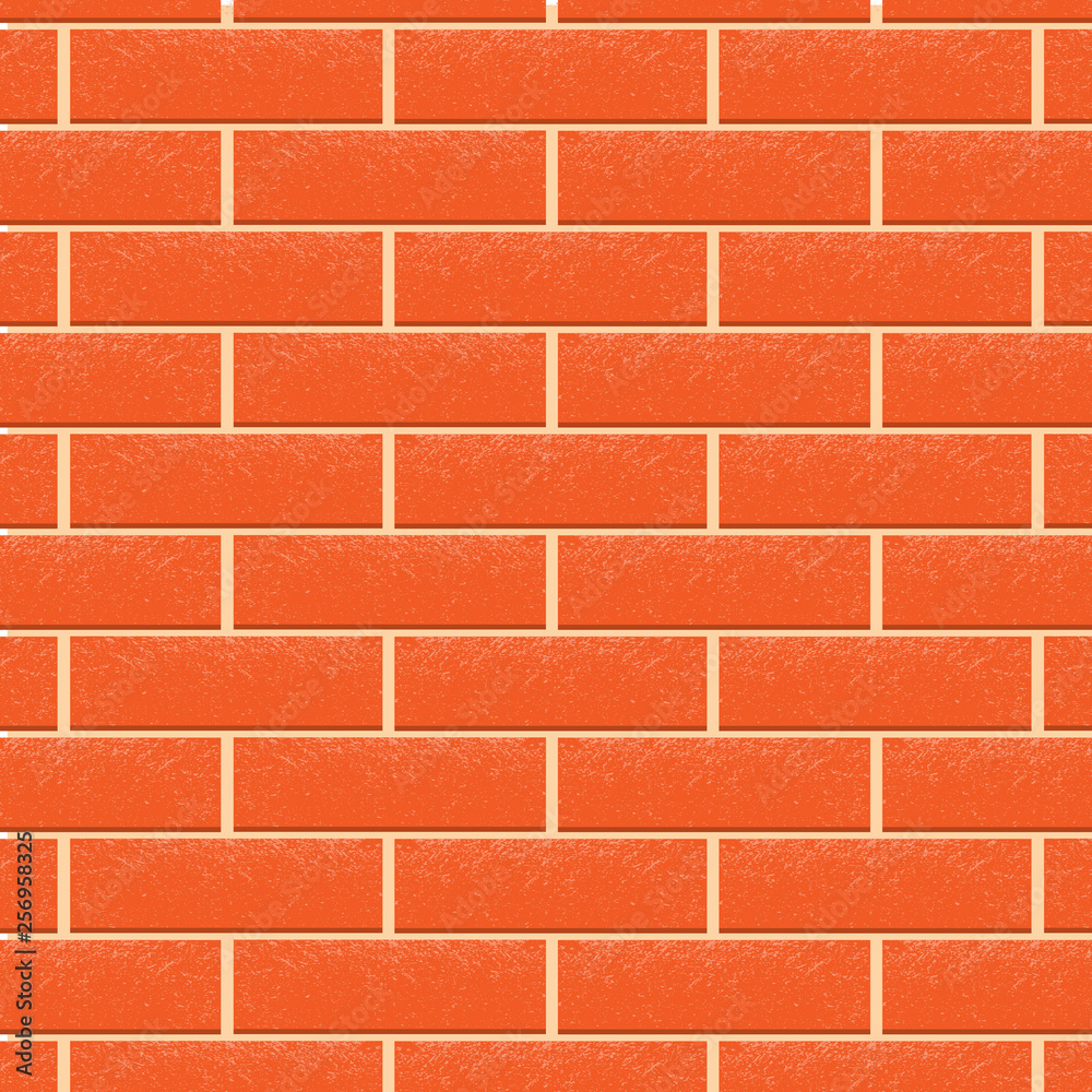 Obraz premium Red brick wall vector background