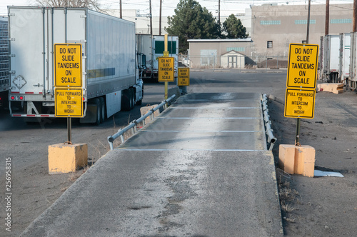 Truck scale at a beer distribution center