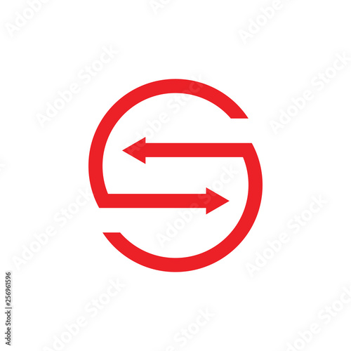 Free Download letters s linked exchange arrow simple logo - GFXLoad