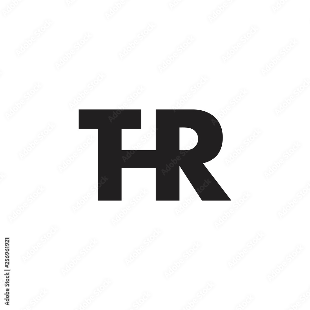 letter thr simple geometric line logo vector letter thr simple geometric line logo vector