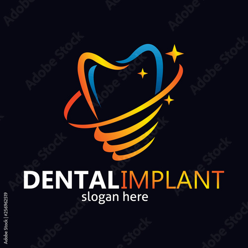 dental braces logo, dental implant, dental logo design