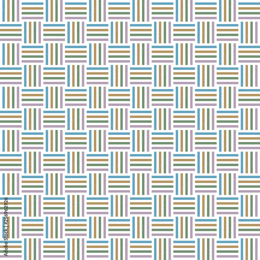 Seamless Plaid Pattern, Japanese Pattern, Vector Graphics, gokuzushimon, 五崩し紋