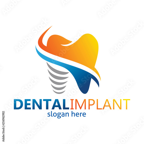 dental braces logo, dental implant, dental logo design