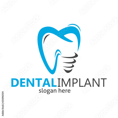 dental braces logo, dental implant, dental logo design