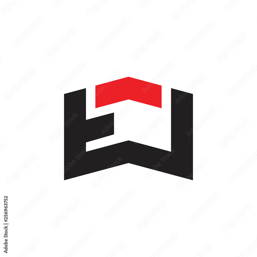 abstract letters tw simple geometric logo vector abstract letters tw simple geometric logo vector