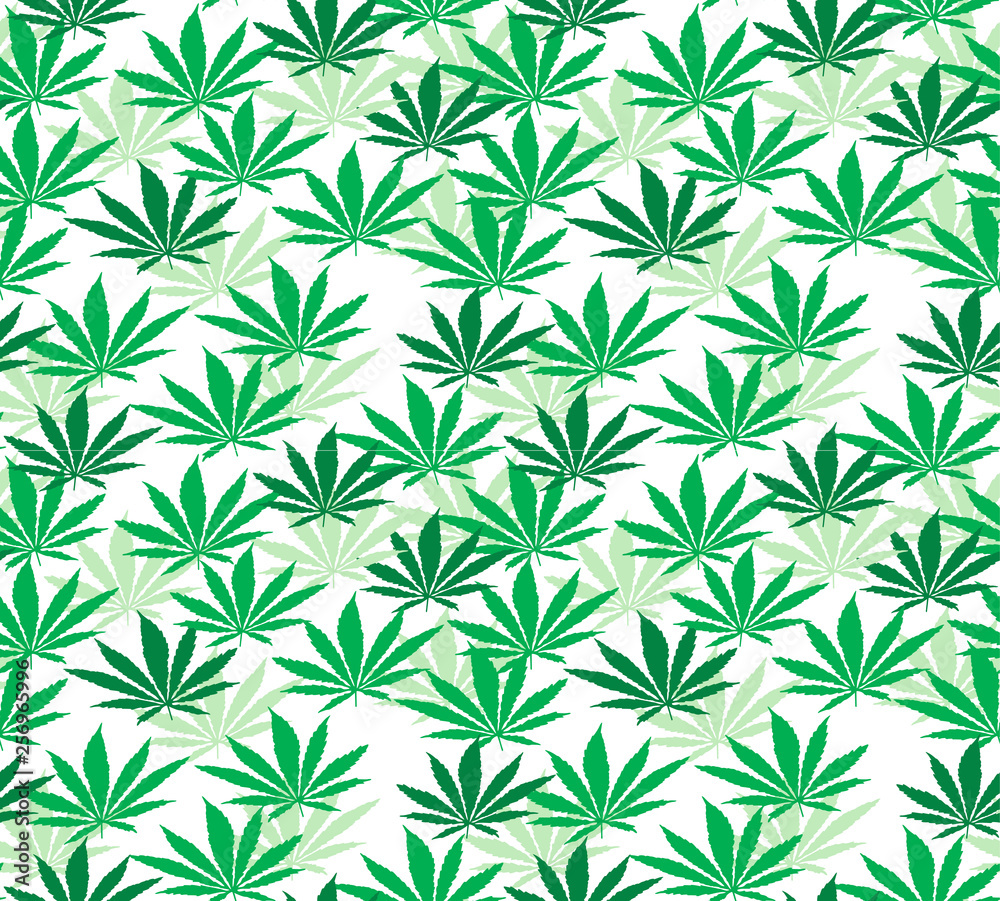 Cannabis Leaf Art Seamless Pattern