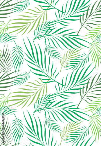 Coconut Leaf Art Seamless Pattern