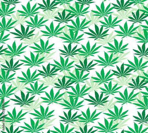 Cannabis Leaf Art Seamless Pattern