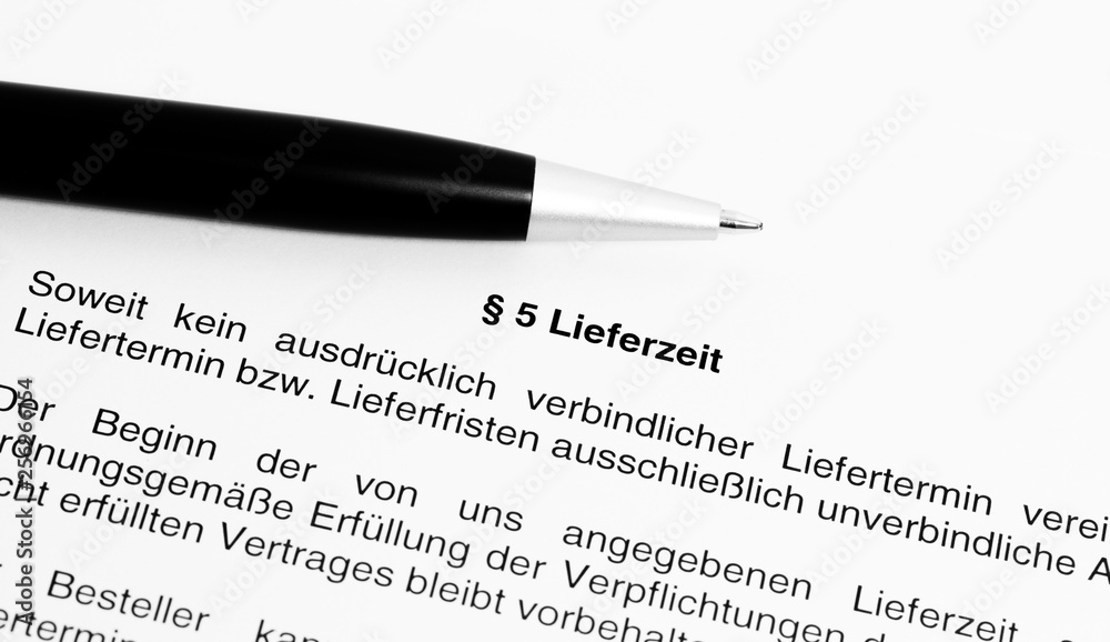 Lieferzeit Vertragsbedingung Lieferzeit Vertragsbedingung