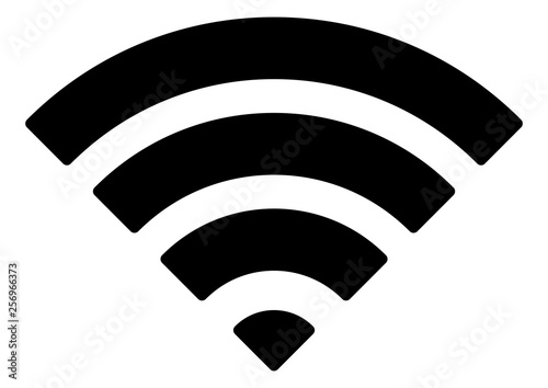 gz382 GrafikZeichnung - WLAN. wifi icon: wireless-lan internet signal - new modern flat simple template - DIN A3 A4 - xxl e7365 photo