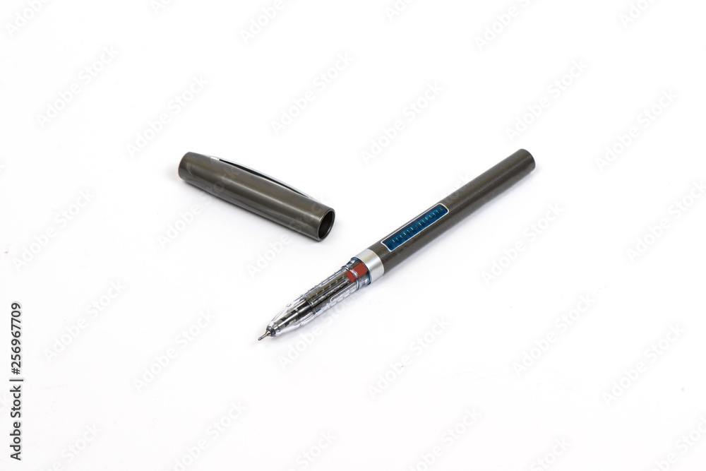 ballpoint pens close-up. many pens. stationery ballpoint pens close-up. many pens. stationery