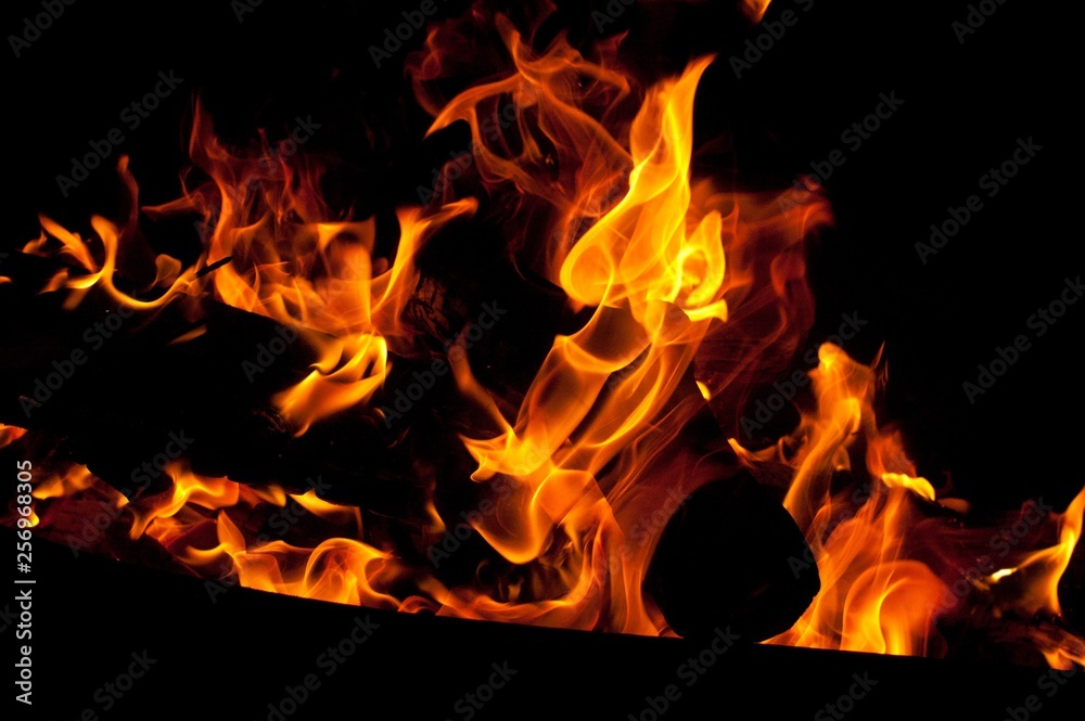 Fototapeta premium fire on black background