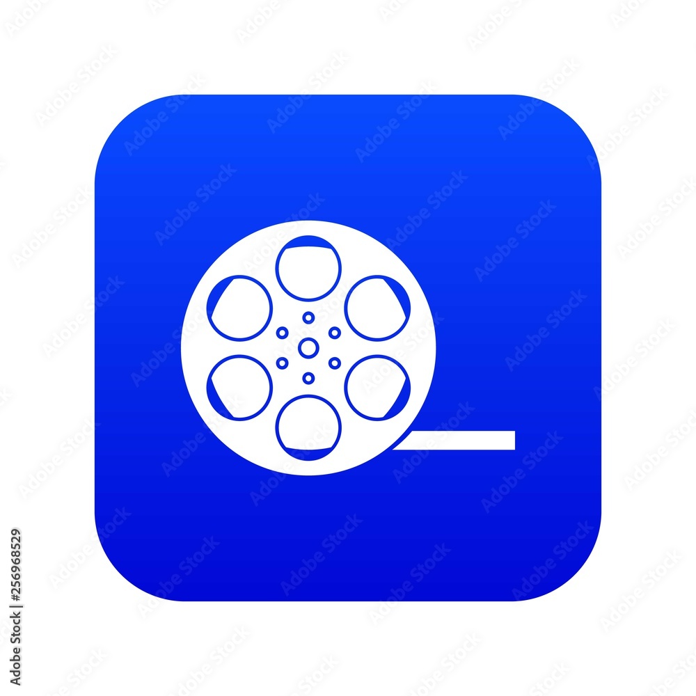 Film icon digital blue for any design isolated on white vector illustration Film icon digital blue for any design isolated on white vector illustration