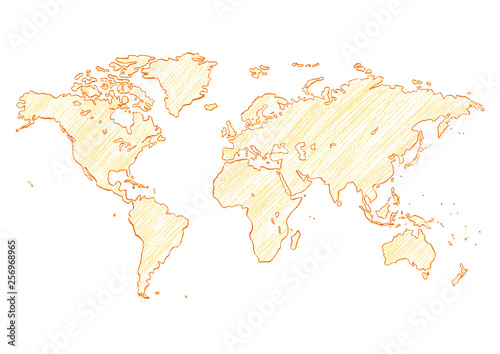 世界地図クレヨンe