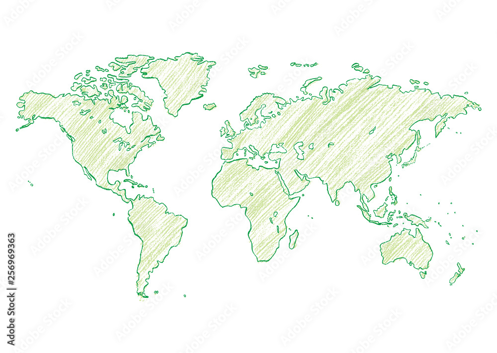 世界地図クレヨンf