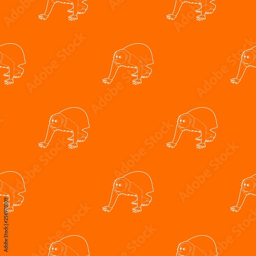 Bald wakari pattern vector orange for any web design best