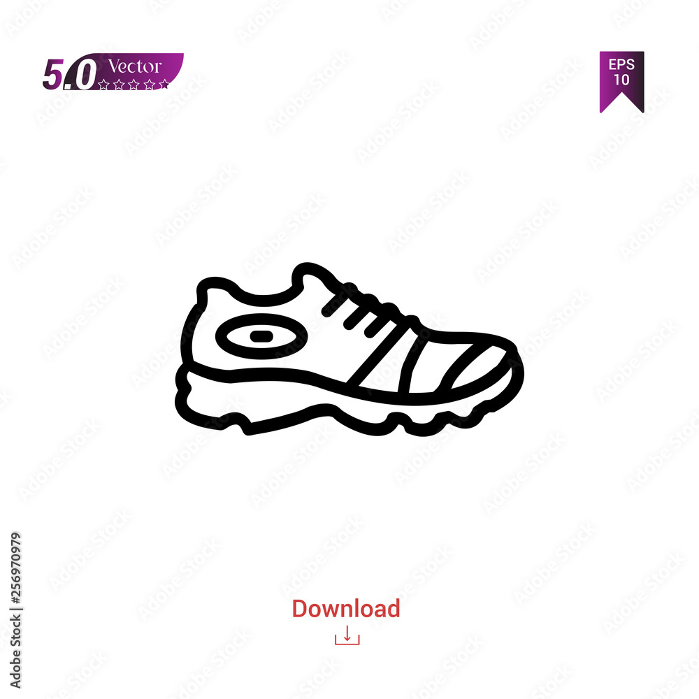 Outline SNEAKERS icon. sneakers icon vector isolated on white background. man-footwear. Graphic design, mobile application,professions icons 2019 year, user interface. Editable stroke. EPS10 format Outline SNEAKERS icon. sneakers icon vector isolated on white background. man-footwear. Graphic design, mobile application,professions icons 2019 year, user interface. Editable stroke. EPS10 format