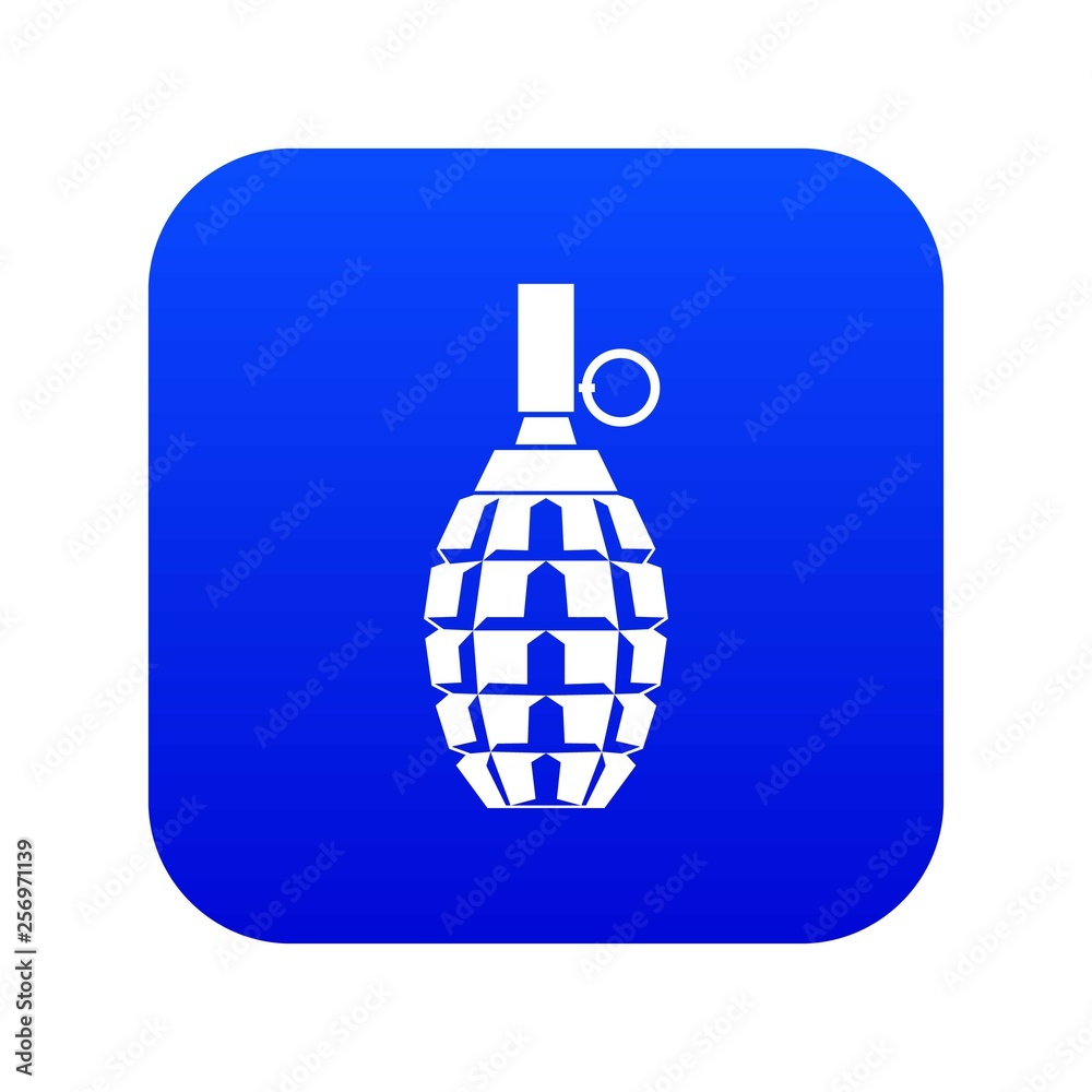 Fototapeta premium Grenade icon digital blue for any design isolated on white vector illustration