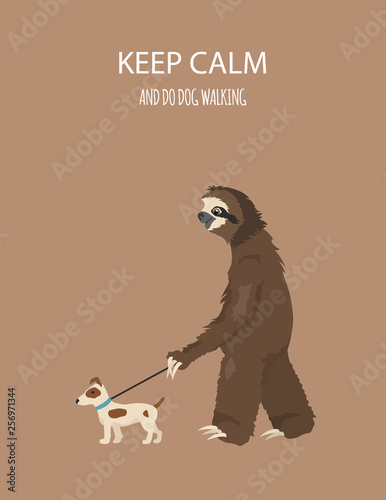 The story of one sloth. At home. Funny cartoon sloths in different postures set