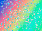 Unicorn background with rainbow mesh. Fantasy gradient backdrop with splash. Vector illustration for poster, brochure, invitation, cover book, catalog. Trendy Vector template for holiday design
