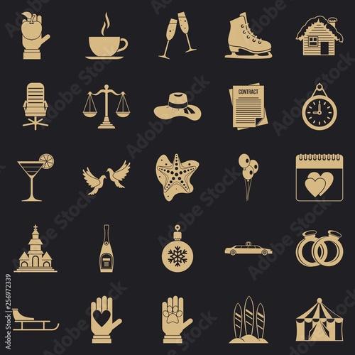 Elation icons set. Simple set of 25 elation vector icons for web for any design
