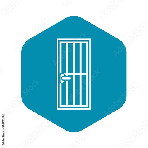 Steel door icon in simple style isolated vector illustration
