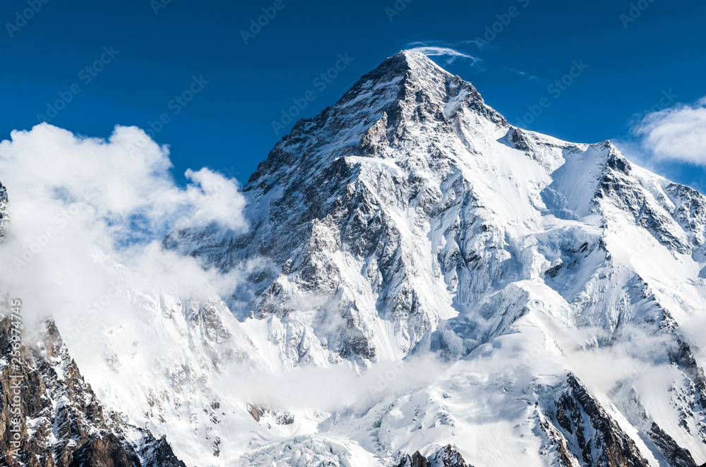 K2 the world second highest peak - obrazy, fototapety, plakaty 