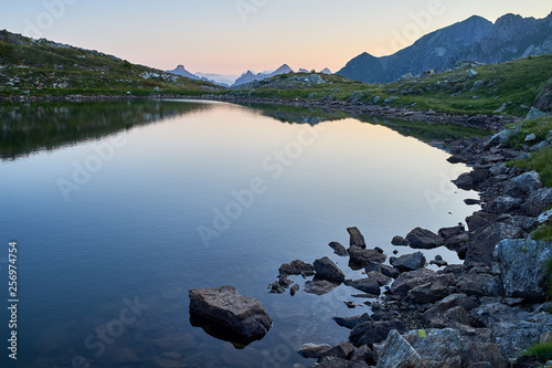 Forcella Magna lake, Cima d'Asta, Trentino, Italy    