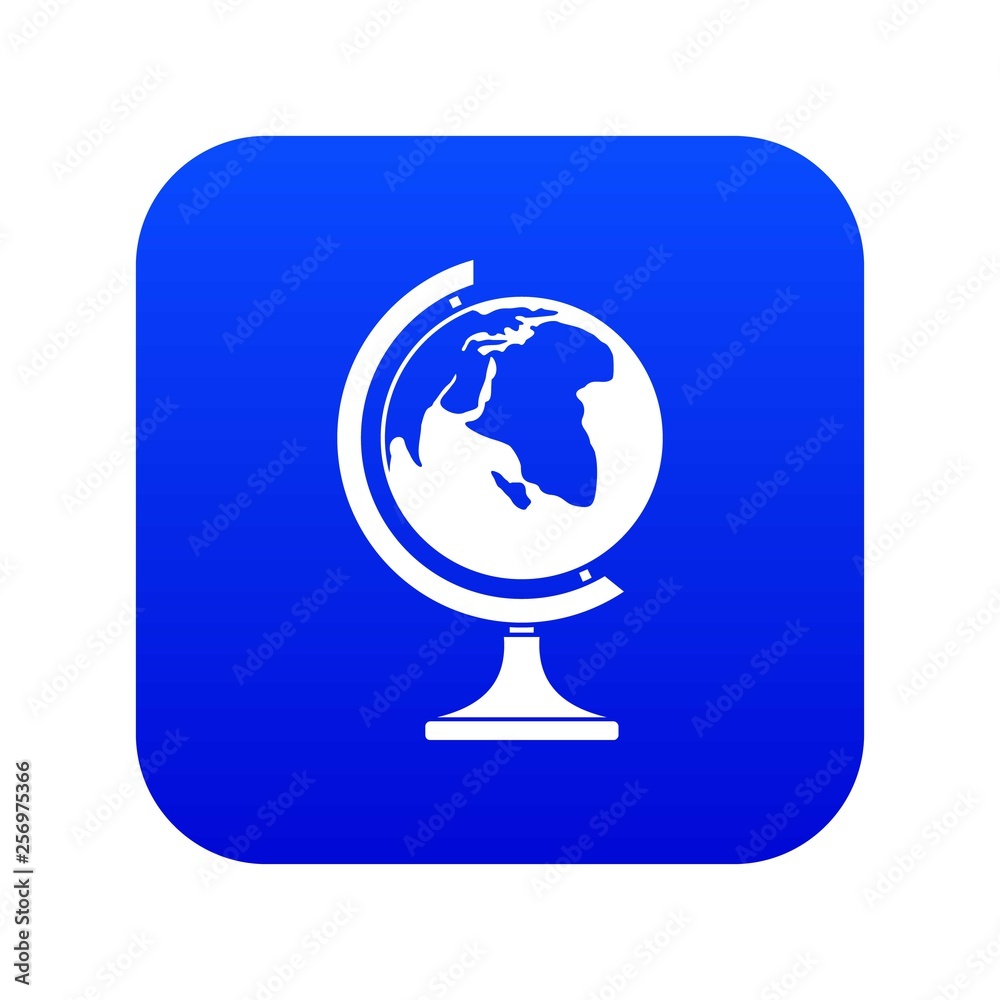 Globe icon digital blue for any design isolated on white vector illustration Globe icon digital blue for any design isolated on white vector illustration