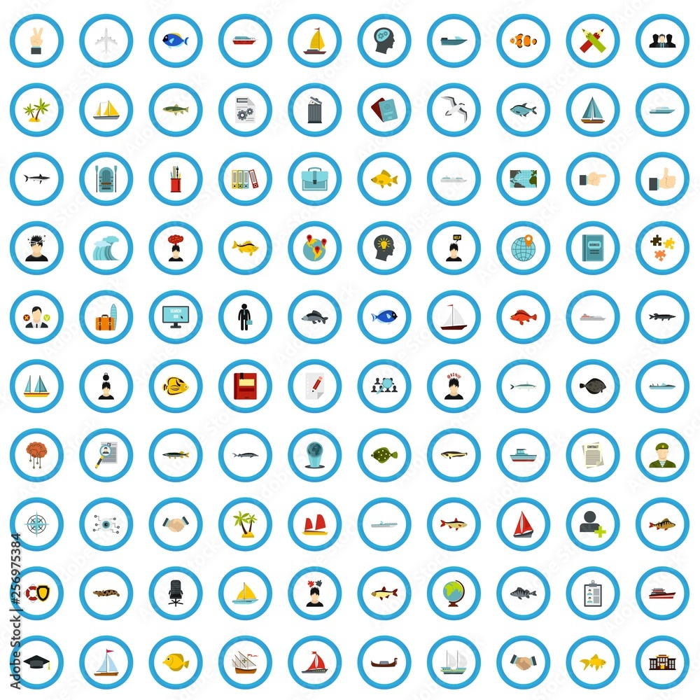 100 marine examination icons set in flat style for any design vector illustration 100 marine examination icons set in flat style for any design vector illustration