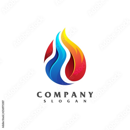 liquid fire logo vector