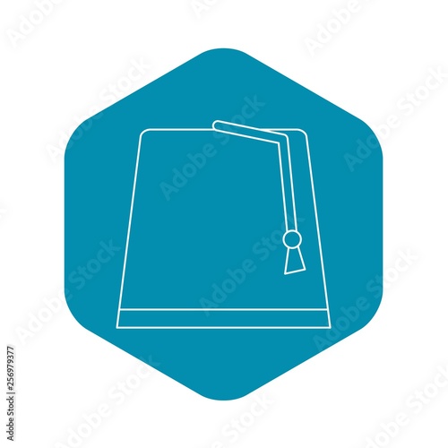 Turkish hat, fez icon. Outline illustration of turkish hat, fez vector icon for web