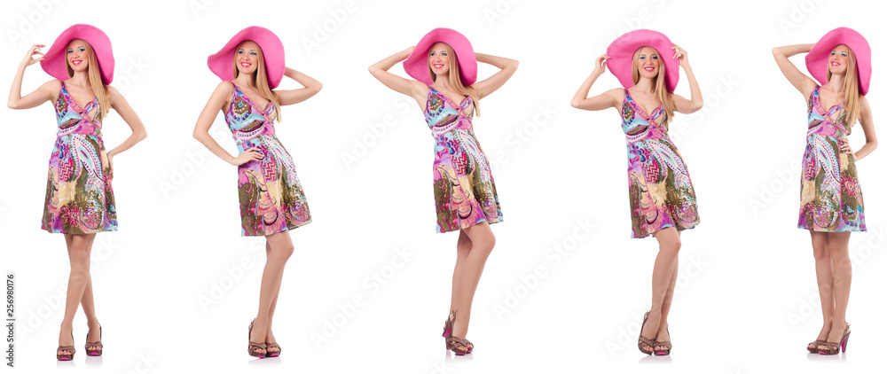 Fashionable woman isolated on white Fashionable woman isolated on white