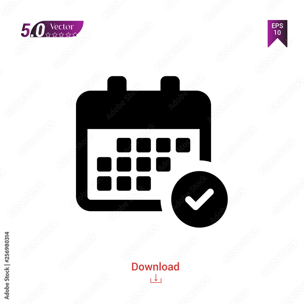 Outline black calendar icon. calendar icon vector isolated on white background. Graphic design, mobile application, icons 2019 year, user interface. Editable stroke. EPS 10 format Outline black calendar icon. calendar icon vector isolated on white background. Graphic design, mobile application, icons 2019 year, user interface. Editable stroke. EPS 10 format