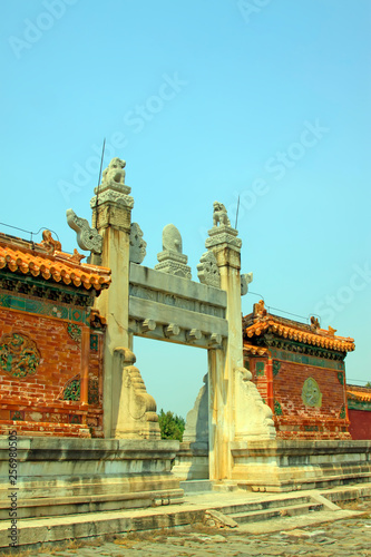stone carving sculpture, Chinese ancient architectural landscape in China